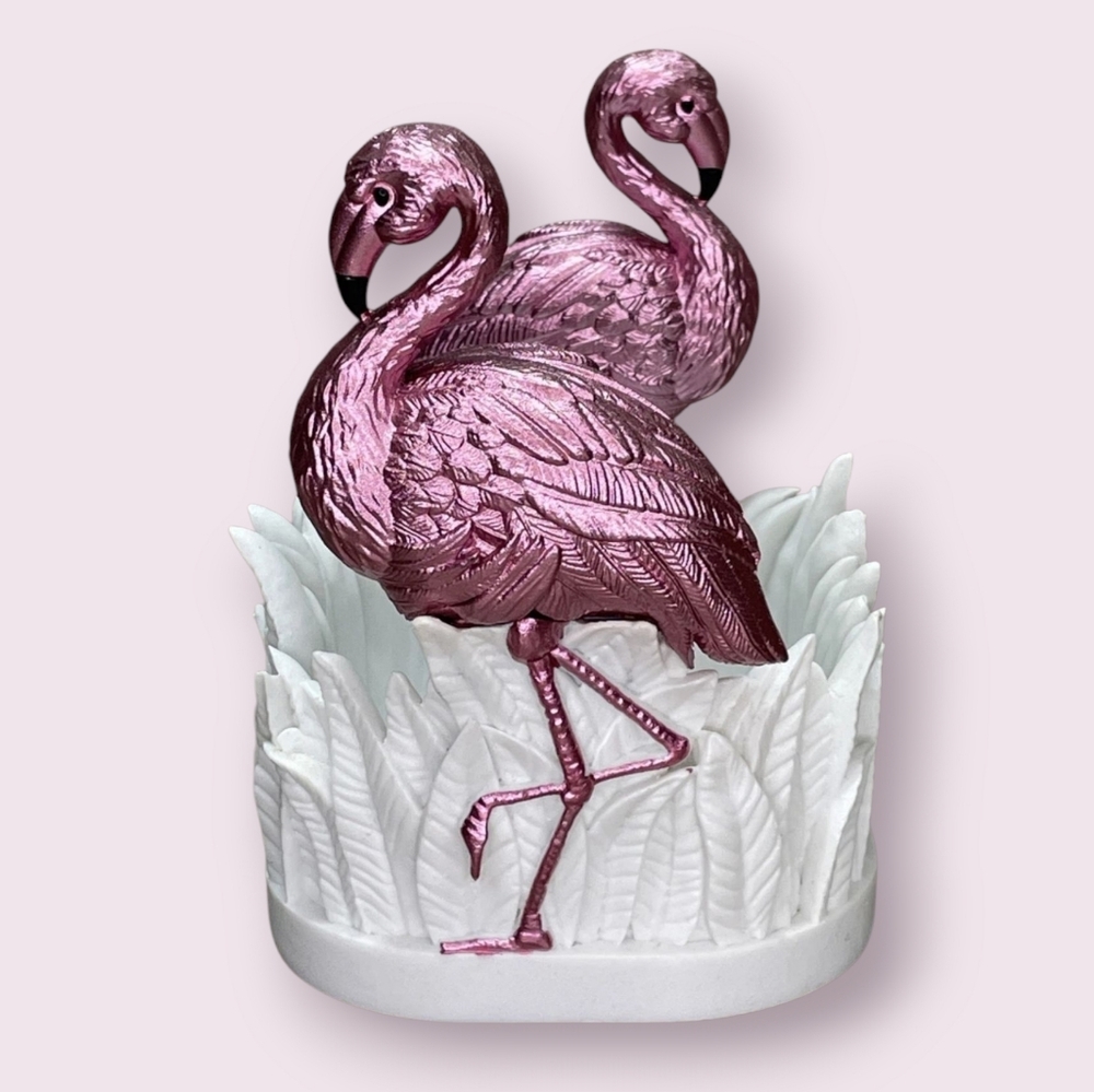 PINK GLITTER FLAMINGOS GENTLE FOAMING HAND SOAP HOLDER BY BATH & BODY WORKS NEW!